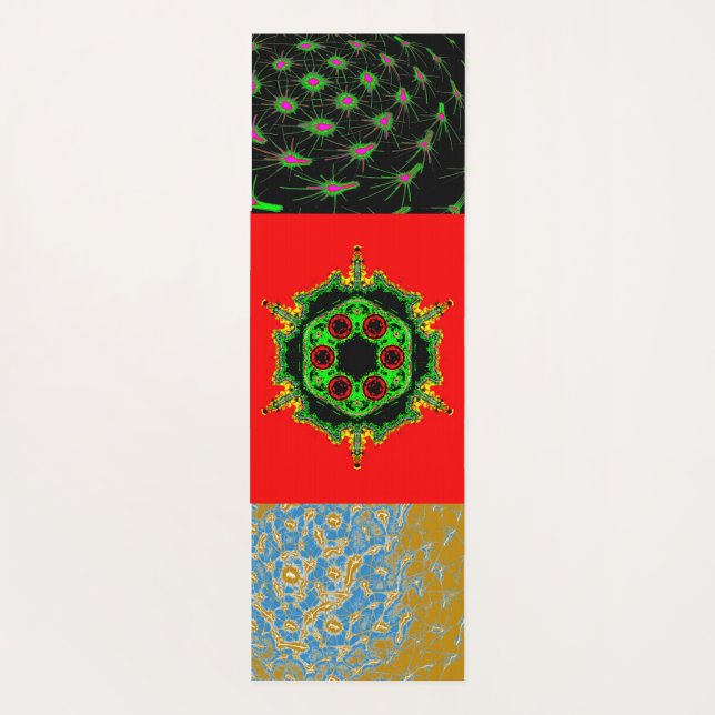 Pop Art Faces – Neon Yoga Mat (Back)