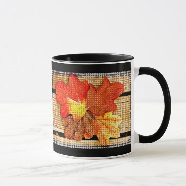 Pop Art Fall Leaves Mug (Right)