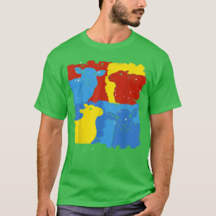 Pop Art Farmer Animal Lover Farming Farm Animal Sh T-Shirt