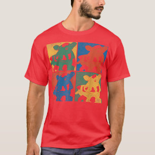 Pop Art Farmer Farm Animal Cow Lover Farming Cow T-Shirt