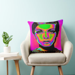 Pop Art Fashion Throw Pillow