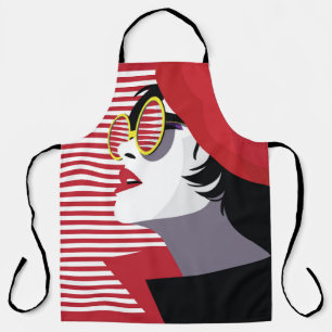 Pop Art Fashion Woman Vintage Apron