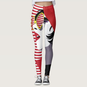Pop Art Fashion Woman Vintage Leggings