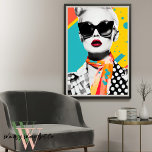 Pop Art Female Portrait Poster<br><div class="desc">Step into a world where classic portraiture meets modern pop artistry with our "Pop Femme" Collection. This vibrant ensemble celebrates the multifaceted essence of womanhood through a series of striking female portraits, each rendered in bold, pop-inspired palettes and designs. The "Pop Femme" Collection is a visual ode to the contemporary...</div>