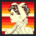 Pop Art Female Poster<br><div class="desc">Retro Female Talking on Telephone Poster</div>