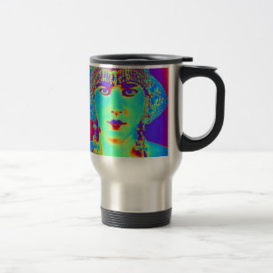 Pop Art Flapper Travel Mug