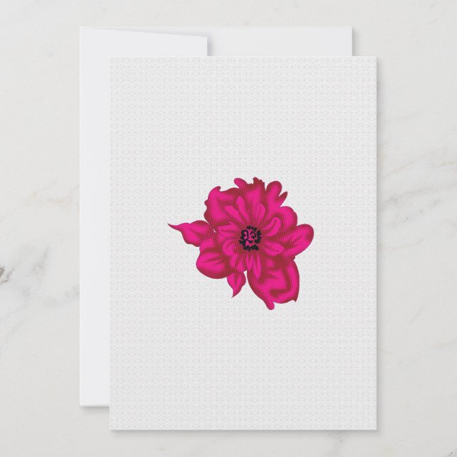 Pop Art Flower | Modern Digital Print Invitation (Front)