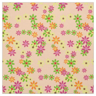 Pop Art Flowers seamless pattern + your ideas Fabric