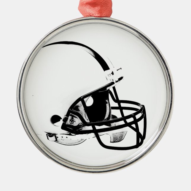 Pop Art Football Helmet Metal Tree Decoration (Front)