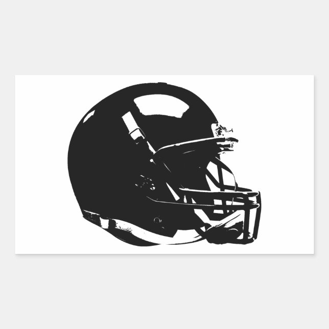 Pop Art Football Helmet Rectangle Sticker (Front)