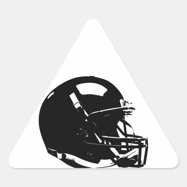 Pop Art Football Helmet Triangle Sticker (Front)
