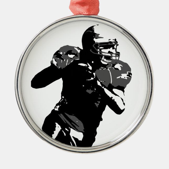 Pop Art Football Player Metal Tree Decoration (Front)