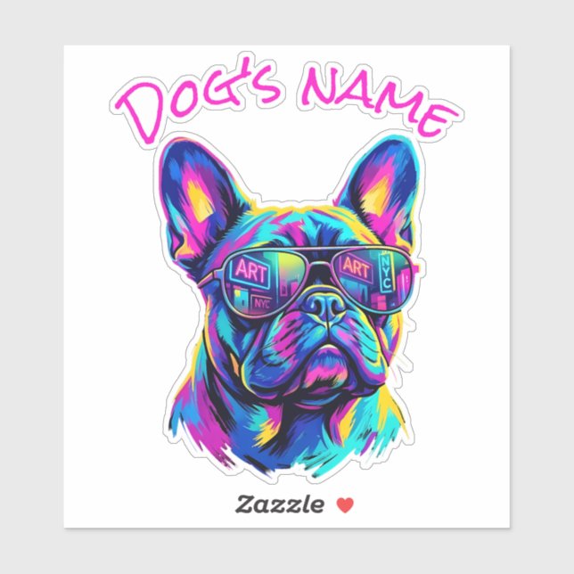 Pop Art French Bulldog NYC Personalized Name (Sheet)