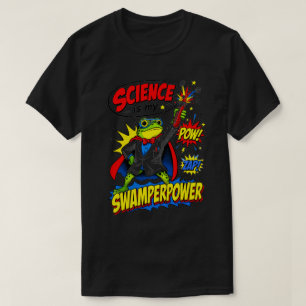 Pop Art Frog Scientist Science is My Swamperpower T-Shirt