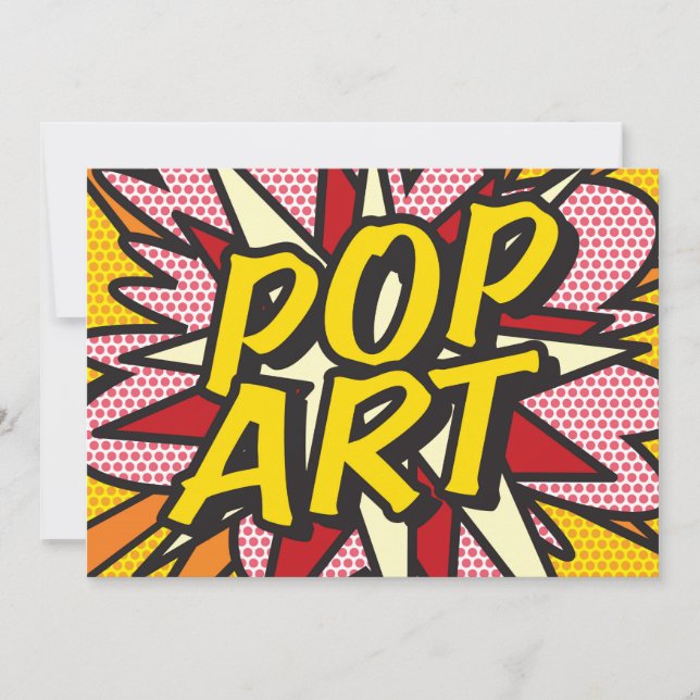 POP ART Fun Retro Comic Book Pop Art Invitation (Front)