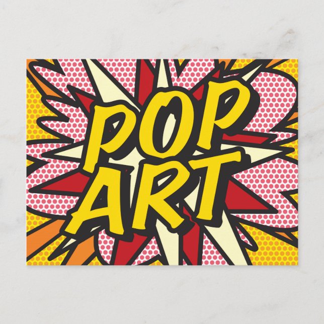 POP ART Fun Retro Comic Book Pop Art Postcard (Front)
