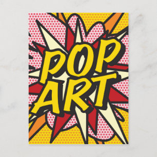 POP ART Fun Retro Comic Book Pop Art Postcard