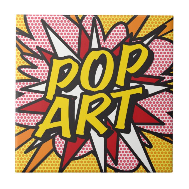 POP ART Fun Retro Comic Book Pop Art Tile (Front)