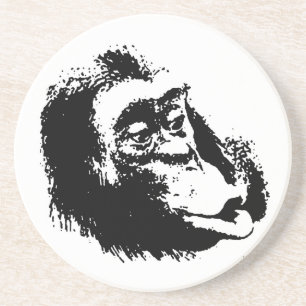 Pop Art Funny Chimpanzee Coaster