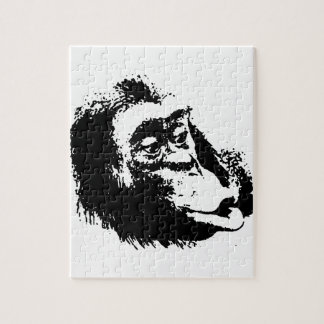 Pop Art Funny Chimpanzee Jigsaw Puzzle