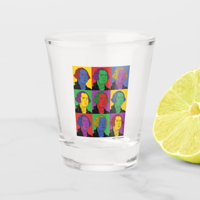 Pop Art George Washington Shot Glass (Front)