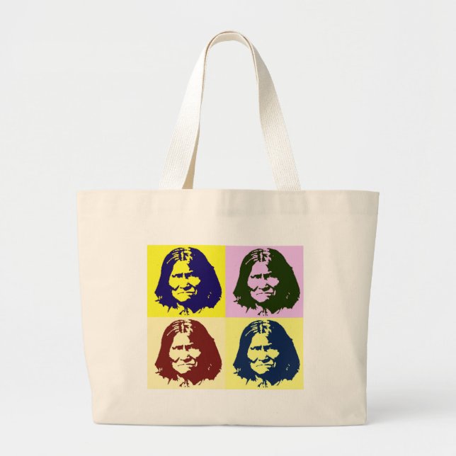Pop Art Geronimo Large Tote Bag (Front)