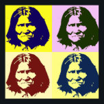 Pop Art Geronimo Poster - Freedom Fighter<br><div class="desc">Pop Art Style Iconic Historical People Images - Freedom Warrior Indian Tribe Chief Geronimo Art Poster Print</div>