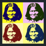 Pop Art Geronimo Poster - Freedom Fighter<br><div class="desc">Pop Art Style Iconic Historical People Images - Freedom Warrior Indian Tribe Chief Geronimo Art Poster Print</div>