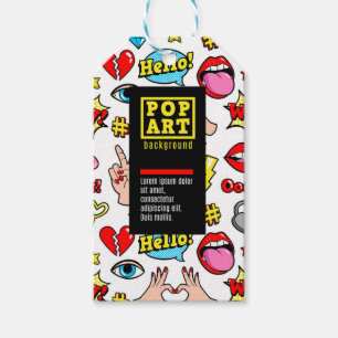 Pop art gift tags