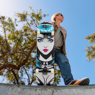 Pop Art Girl Anime Comic Skateboard Deck