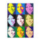 Pop Art Girl Portrait Profile Coloured Pattern
