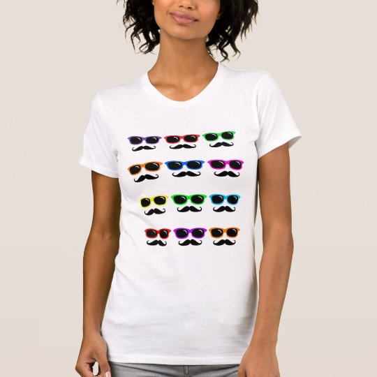 PoP Art Glasses and Moustaches Shirt