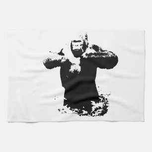 Pop Art Gorilla Beating Chest Kitchen Towels