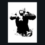 Pop Art Gorilla Beating Chest Wild Animals Poster<br><div class="desc">Pop Art Style Modern Animal Computer Images - Stylish Software Art</div>