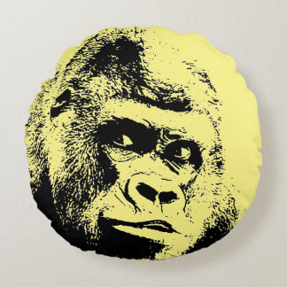Pop Art Gorilla Round Cushion