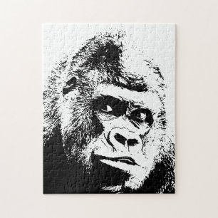 Pop Art Gorilla Wild Animals Jigsaw Puzzle