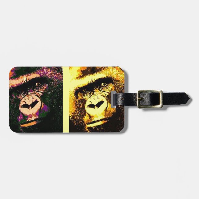 Pop Art Gorillas Luggage Tag (Front Horizontal)