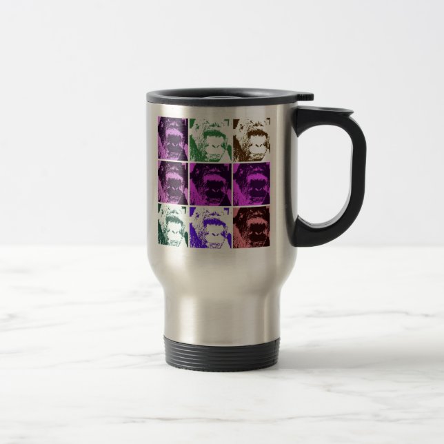 Pop Art Gorillas Travel Mug (Right)
