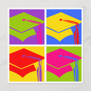 Pop Art Grad Invitation