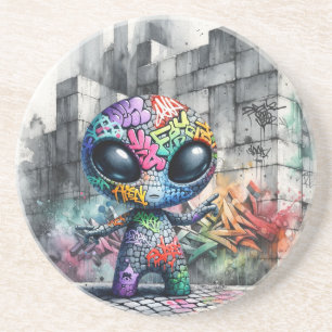 Pop Art Graffiti Alien Coaster