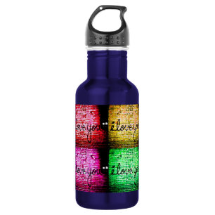 Pop Art Graffiti Love Wall 532 Ml Water Bottle