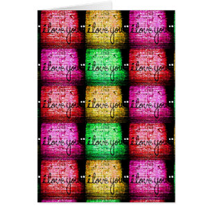 Pop Art Graffiti Love Wall Greeting Card