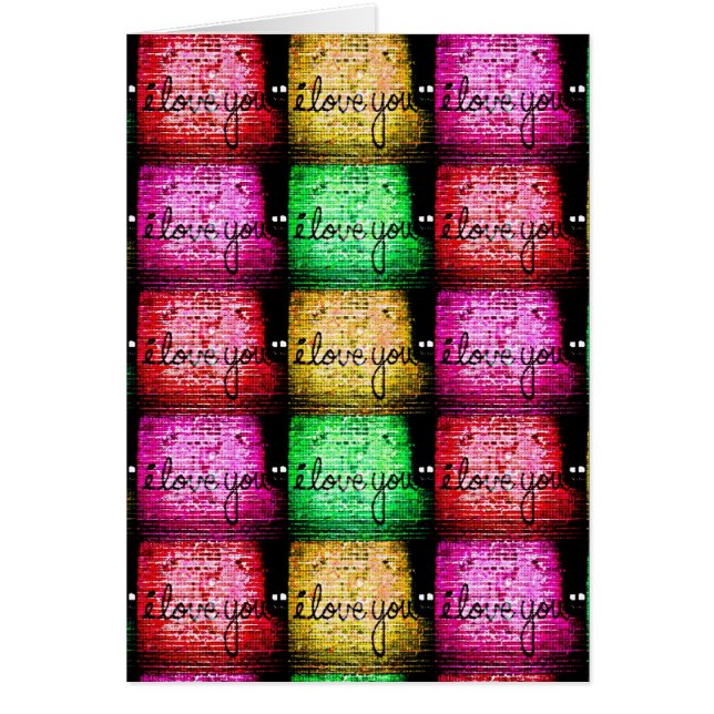 Pop Art Graffiti Love Wall Greeting Card (Front)