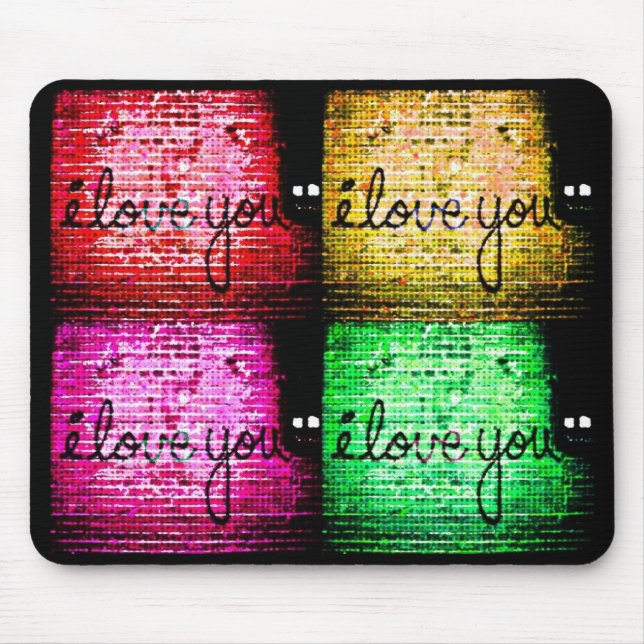 Pop Art Graffiti Love Wall Mouse Mat (Front)