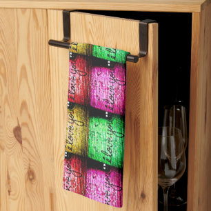 Pop Art Graffiti Love Wall Towel