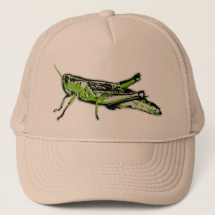 Pop Art Green Grasshopper Trucker Hat