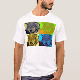 Pop Art Grey Wolf T-Shirt