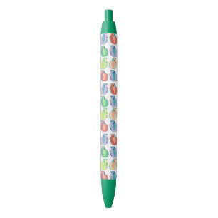 Pop Art Guinea Pig Pattern Black Ink Pen