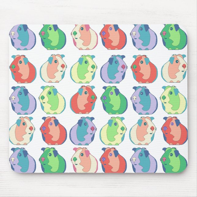 Pop Art Guinea Pig Pattern Mouse Mat (Front)
