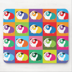Pop Art Guinea Pigs Mouse Mat